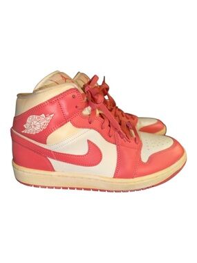 Nike Air Jordan Hi Tops Pink & White 11